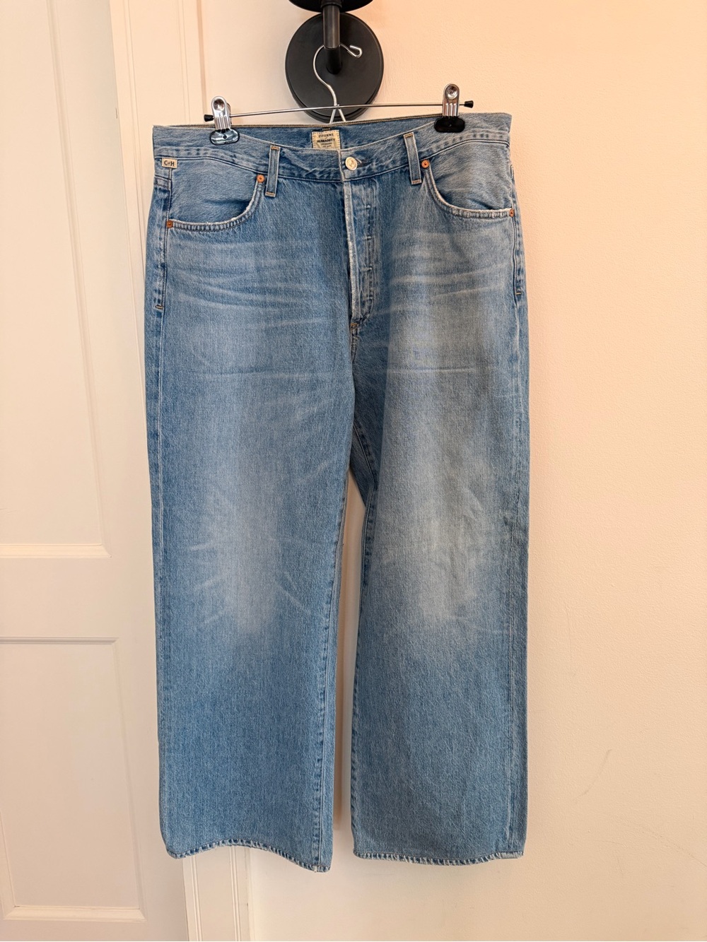 Citizens Of Humanity Light Blue Relaxed Wide-Leg Jeans